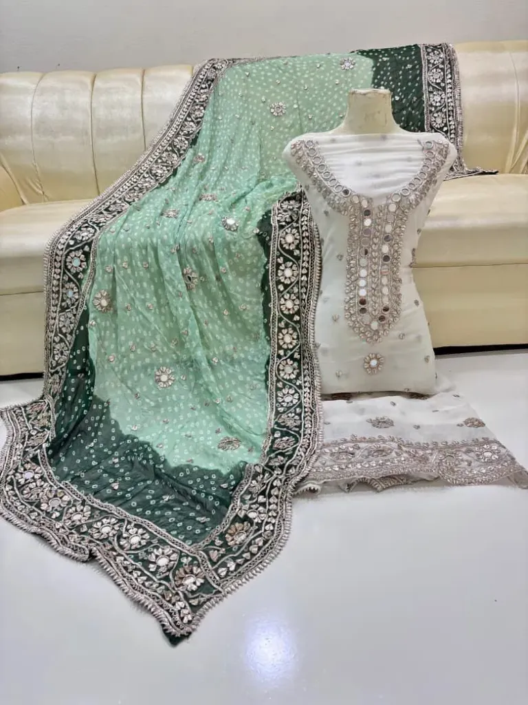 Hand Made Beautiful chunri gota souits