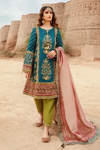 Chunri Silk Salwar Kameez Pakistani Wedding Dresse